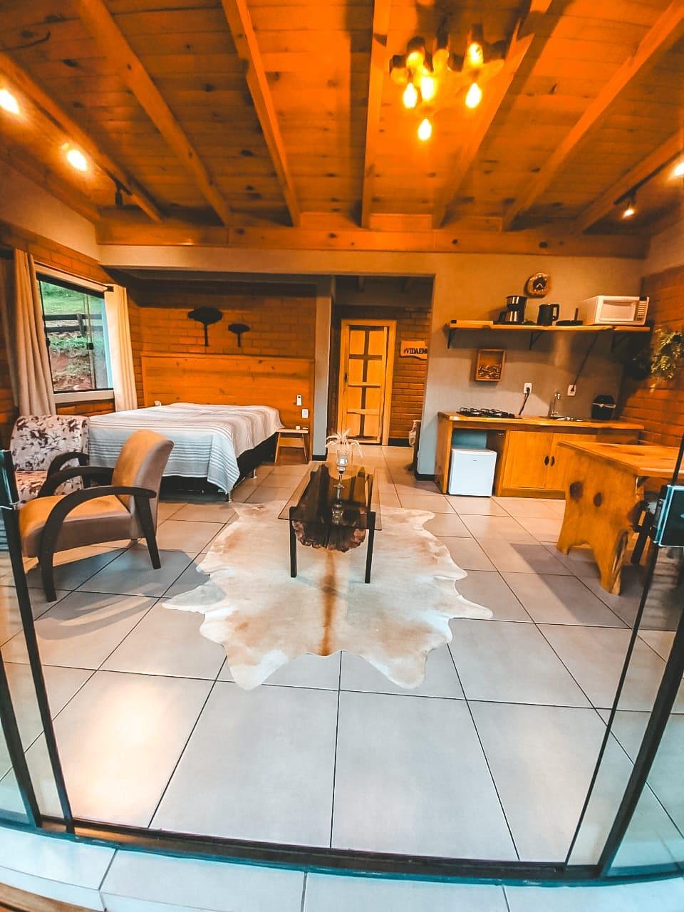 Interior das Cabanas Tio Igo em Paim Filho
